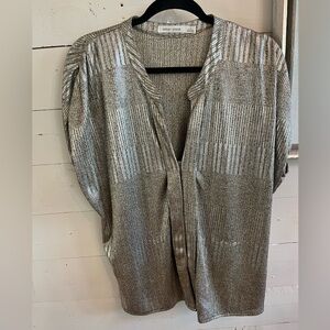 bishop + young Shimmering Silver Top